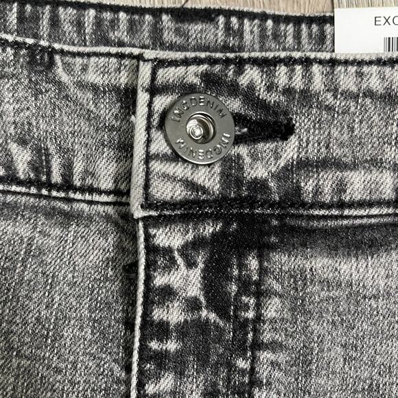 INC Women's Denim High Rise Acid Wash Jean Shorts - Black - Size 4 27 - $70 - Picture 6 of 10